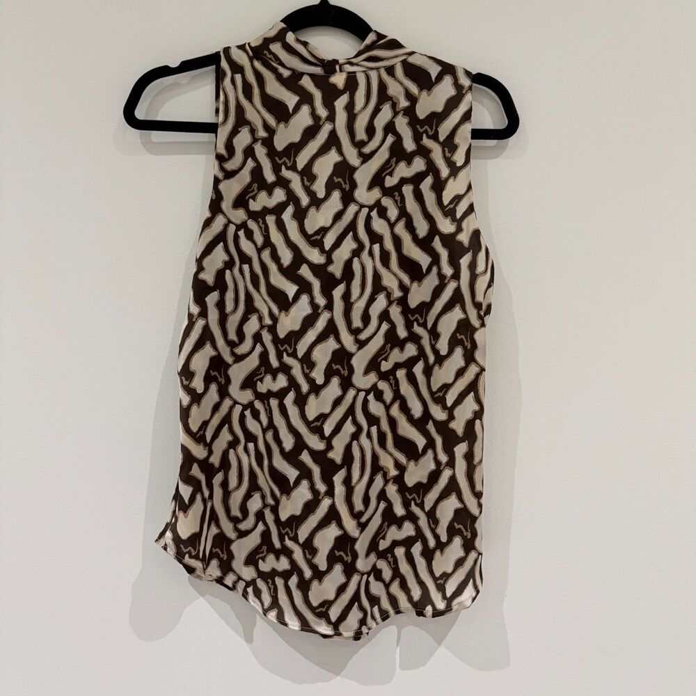 ADiva Size M Animal Print Tie Top Sleeveless Blouse - EUC - Picture 2 of 3